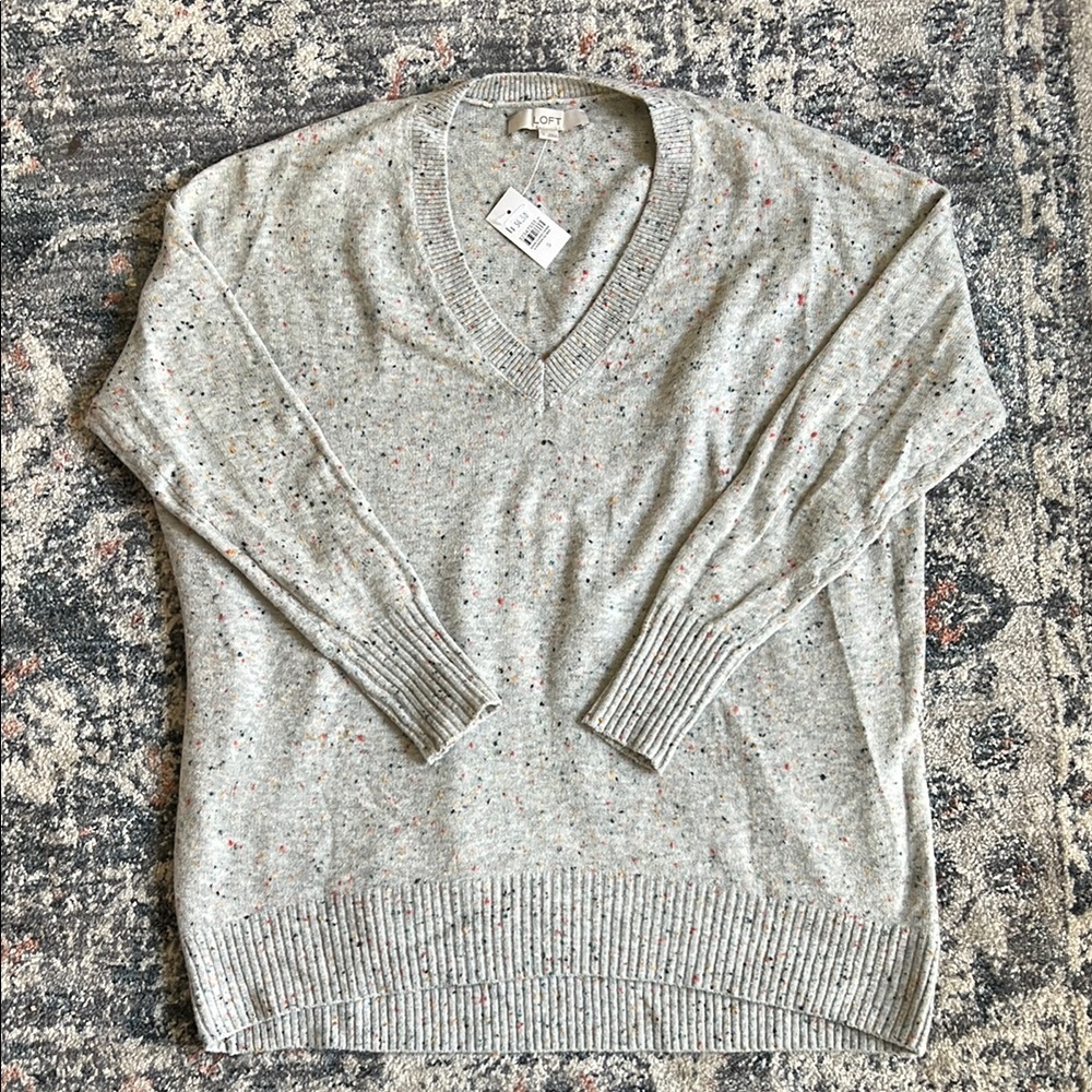 Gray Speckled Loft Sweater